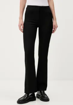 Abercrombie & Fitch pantaloni culoarea negru, evazati, medium waist, KI156-5455-900 imagine