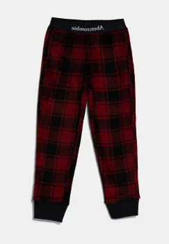 Abercrombie & Fitch pantaloni de pijama copii culoarea rosu, cu imprimeu, KI213-4031 imagine