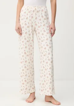 Abercrombie & Fitch pantaloni de pijama culoarea bej, KI146-5113-110 imagine