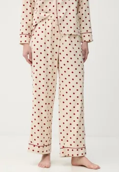 Abercrombie & Fitch pantaloni de pijama culoarea bej, KI146-5134-606 imagine