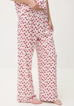 Abercrombie & Fitch pantaloni de pijama femei, culoarea bej, satin, KI146-5047 imagine