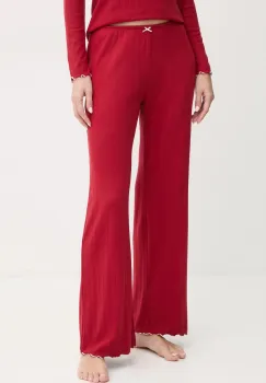 Abercrombie & Fitch pantaloni de pijama femei, culoarea bordo, KI146-4085 imagine