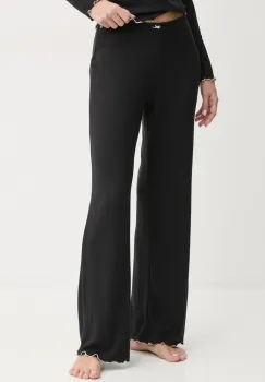 Abercrombie & Fitch pantaloni de pijama femei, culoarea negru, KI146-4085 imagine