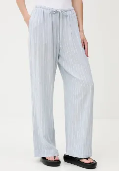 Abercrombie & Fitch pantaloni din in lat, high waist, KI156-5205 imagine