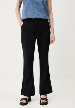 Abercrombie & Fitch pantaloni femei, culoarea negru, evazati, high waist, KI156-5077 imagine