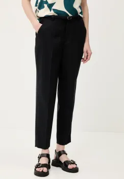 Abercrombie & Fitch pantaloni femei, culoarea negru, mulata, high waist, KI156-5069 imagine