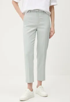 Abercrombie & Fitch pantaloni femei, culoarea verde, drept, high waist, KI156-5067 imagine