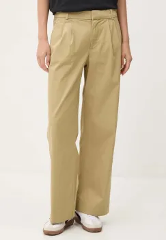 Abercrombie & Fitch pantaloni femei, culoarea verde, lat, high waist, KI156-4416 imagine