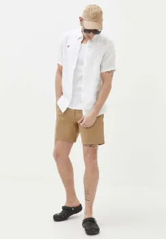 Abercrombie & Fitch pantaloni scurti barbati, culoarea maro imagine