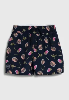 Abercrombie & Fitch pantaloni scurti de baie copii culoarea albastru marin imagine