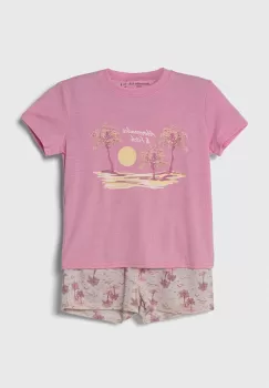 Abercrombie & Fitch pijama copii culoarea bej, modelator imagine