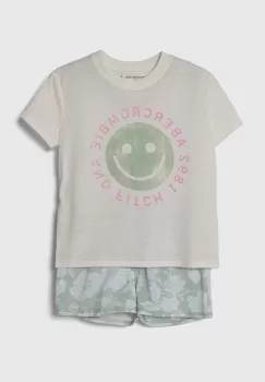 Abercrombie & Fitch pijama copii culoarea verde, modelator imagine
