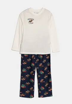 Abercrombie & Fitch pijama culoarea bej, modelator, KI213-4021 imagine