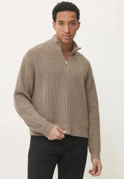 Abercrombie & Fitch pulover barbati, culoarea bej, calduros, KI120-4181 imagine