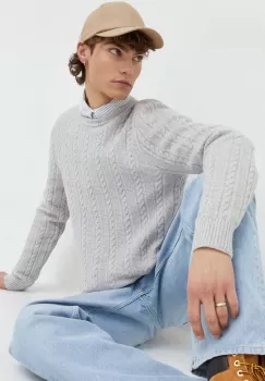 Abercrombie & Fitch pulover barbati, culoarea gri imagine