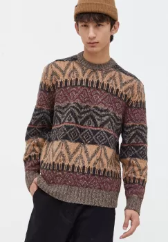 Abercrombie & Fitch pulover barbati, culoarea maro imagine