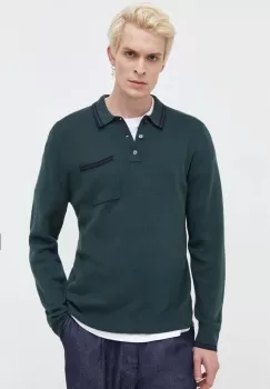 Abercrombie & Fitch pulover barbati, culoarea verde, light imagine