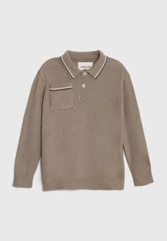 Abercrombie & Fitch pulover copii culoarea maro, light imagine