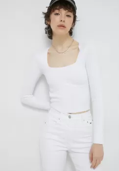 Abercrombie & Fitch pulover culoarea alb imagine