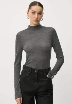 Abercrombie & Fitch pulover de lana femei, culoarea gri, light, cu turtleneck, KI150-4349 imagine