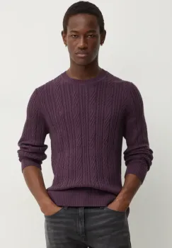 Abercrombie & Fitch pulover din amestec de lana barbati, culoarea violet, light, KI120-4197 imagine