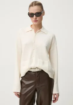 Abercrombie & Fitch pulover femei, culoarea bej, light, KI150-4223 imagine