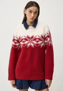 Abercrombie & Fitch pulover femei, culoarea bordo, KI150-4316 imagine