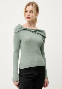 Abercrombie & Fitch pulover femei, culoarea verde, light, KI150-5174 imagine