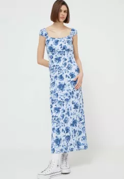 Abercrombie & Fitch rochie culoarea albastru marin, maxi, evazati imagine