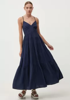 Abercrombie & Fitch rochie culoarea albastru marin, maxi, evazati imagine