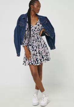 Abercrombie & Fitch rochie culoarea albastru marin, mini, evazati imagine