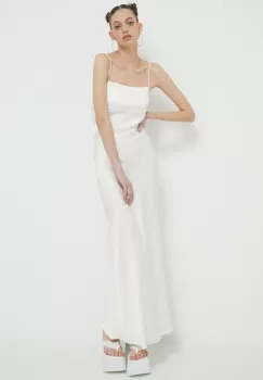 Abercrombie & Fitch rochie culoarea bej, midi, mulata imagine