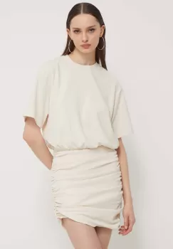 Abercrombie & Fitch rochie culoarea bej, mini, oversize imagine