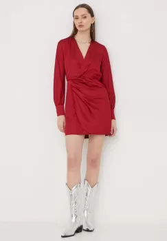 Abercrombie & Fitch rochie culoarea bordo, mini, evazati imagine