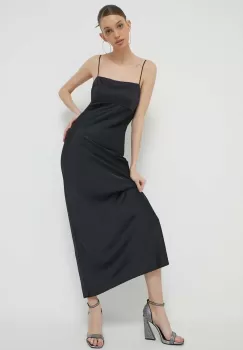 Abercrombie & Fitch rochie culoarea negru, maxi, mulata imagine