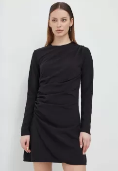 Abercrombie & Fitch rochie culoarea negru, mini, drept imagine