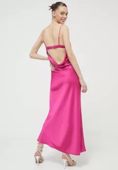 Abercrombie & Fitch rochie culoarea roz, maxi, mulata imagine