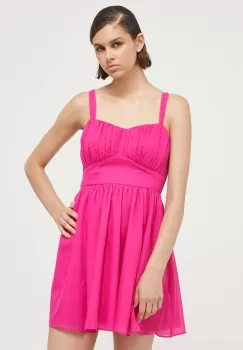 Abercrombie & Fitch rochie culoarea roz, mini, evazati imagine