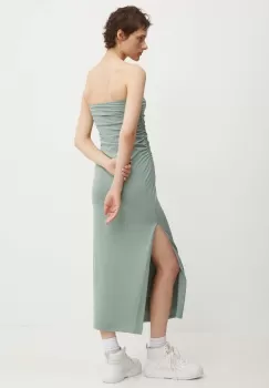 Abercrombie & Fitch rochie culoarea turcoaz, midi, mulata imagine