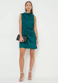 Abercrombie & Fitch rochie culoarea verde, mini, drept imagine