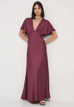 Abercrombie & Fitch rochie culoarea violet, maxi, evazati imagine
