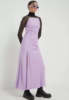Abercrombie & Fitch rochie culoarea violet, maxi, mulata imagine