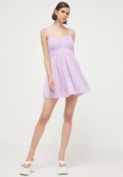 Abercrombie & Fitch rochie culoarea violet, mini, evazati imagine