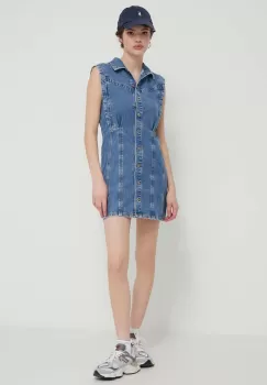 Abercrombie & Fitch rochie jeans mini, mulata imagine