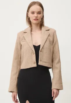 Abercrombie & Fitch sacou culoarea bej, un singur rand de nasturi, neted, KI144-4179 imagine