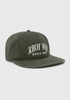 Abercrombie & Fitch sapca de baseball din bumbac culoarea verde, cu imprimeu imagine