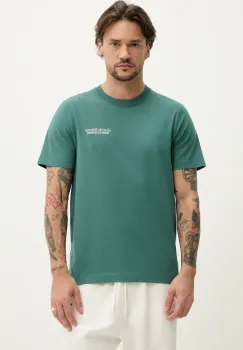 Abercrombie & Fitch tricou din bumbac barbati, culoarea verde, cu imprimeu, KI123-5001 imagine