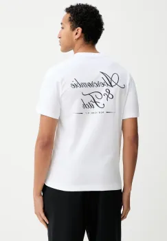 Abercrombie & Fitch tricou din bumbac culoarea alb, cu imprimeu, KI123-5255-100 imagine