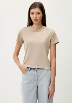 Abercrombie & Fitch tricou din bumbac culoarea bej, KI139-5439 imagine