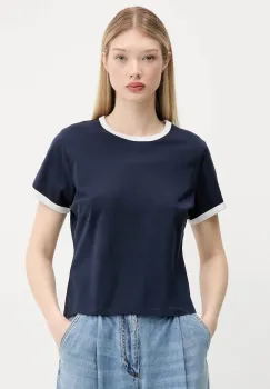 Abercrombie & Fitch tricou din bumbac culoarea bleumarin, KI139-5529 imagine
